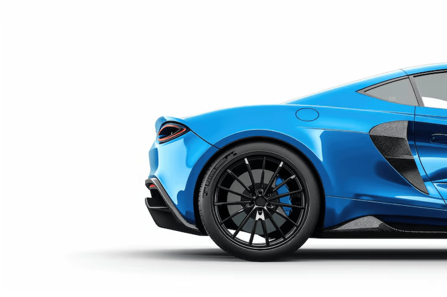 Blue sports car